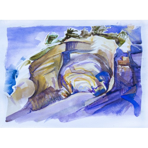 South Duras Cliffs - Watercolour on paper