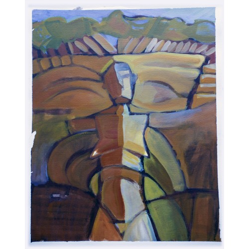 South Duras Cliffs 2 - synthetic polymer on paper