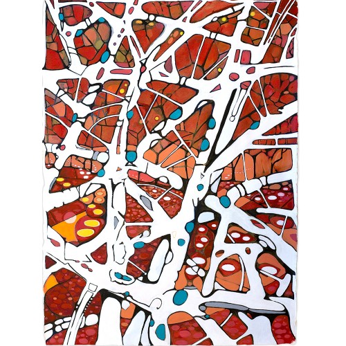 What Lies Beneath #4 - diptych acrylic on paper 76cm x 56cm