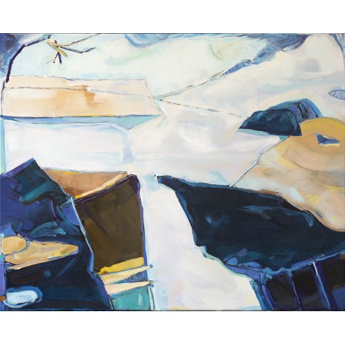Early Morning River Walk - oil on canvas 51cm x 41cm, $600